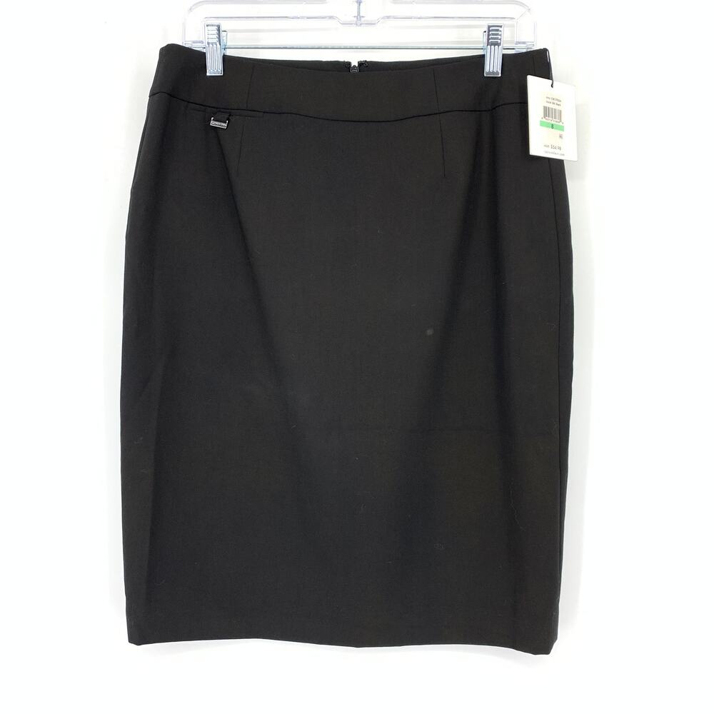Calvin Klein Suiting Pencil Skirt Womens Size 8 Black NEW